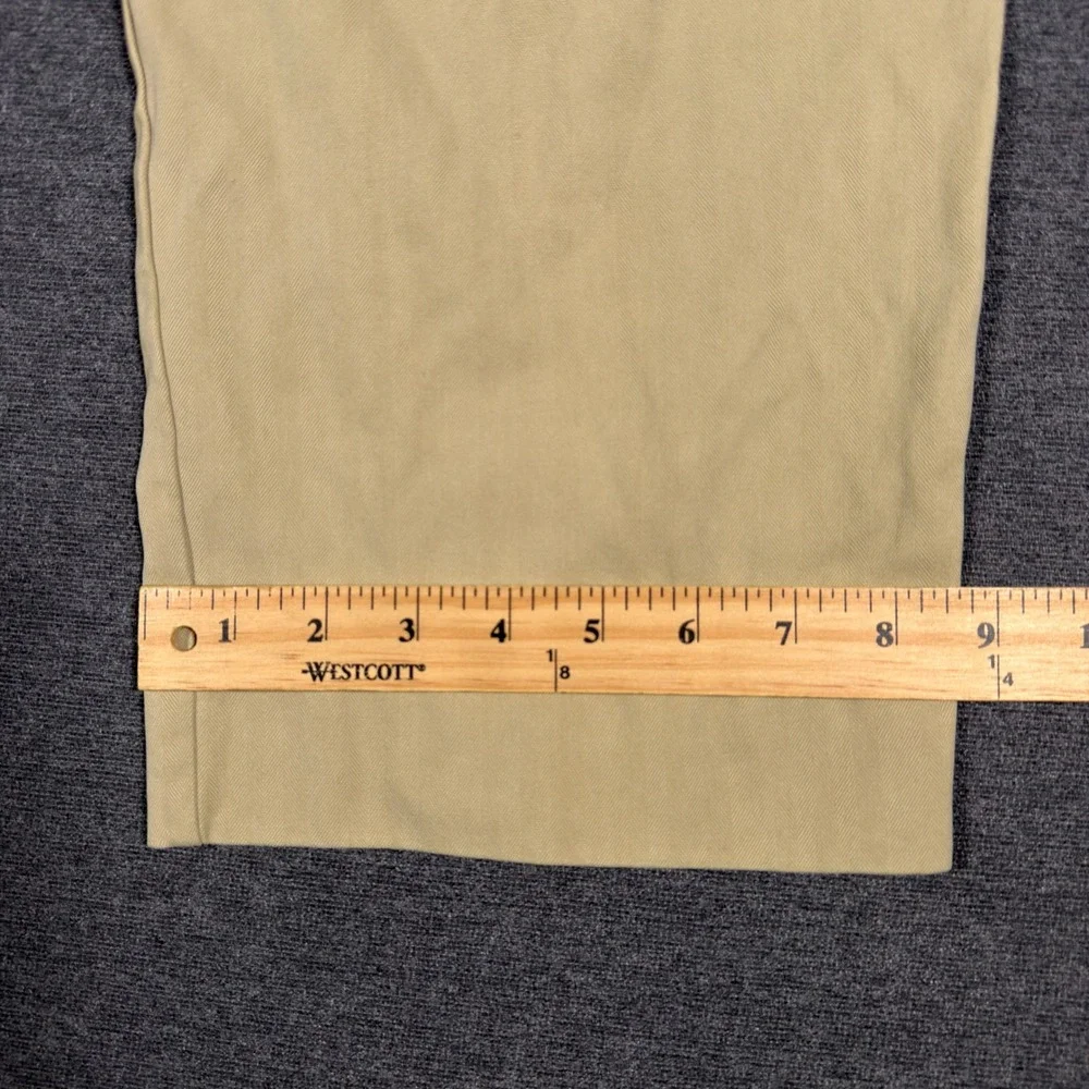 Tommy Bahama Pleated Pants Mens 34x27 Tan Silk Casual Chino Beach Vacation Hem